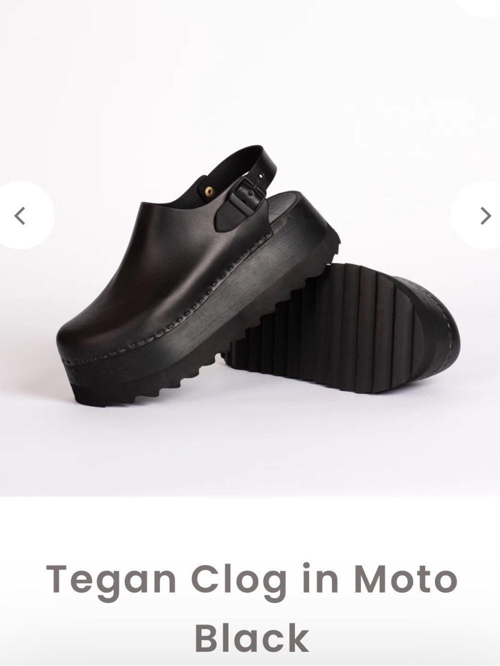 Bryr Tegan Platform Clog in Black Size 37